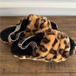 Women's UGG Fluff Yeah Slide Slipper - size 9 - leopard print